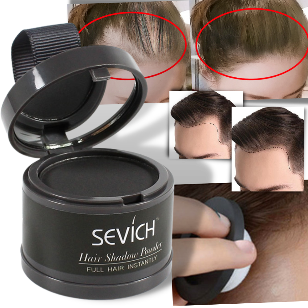 Poudre dissimulatrice de ligne de cheveux Sevich, cor de blond clair, para cor para esconder linhas capilares.