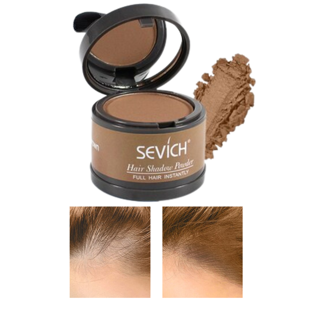Pó dissimulador de linha de cabelo Sevich para cabelos claros, textura fina e natural, ajuda a esconder linhas capilares.