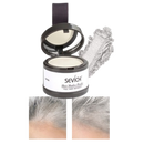 Poudre dissimulatrice de ligne de cheveux Sevich, cosmétique, tonalidade brun clair, textura em pó para disfarçar linhas capilares