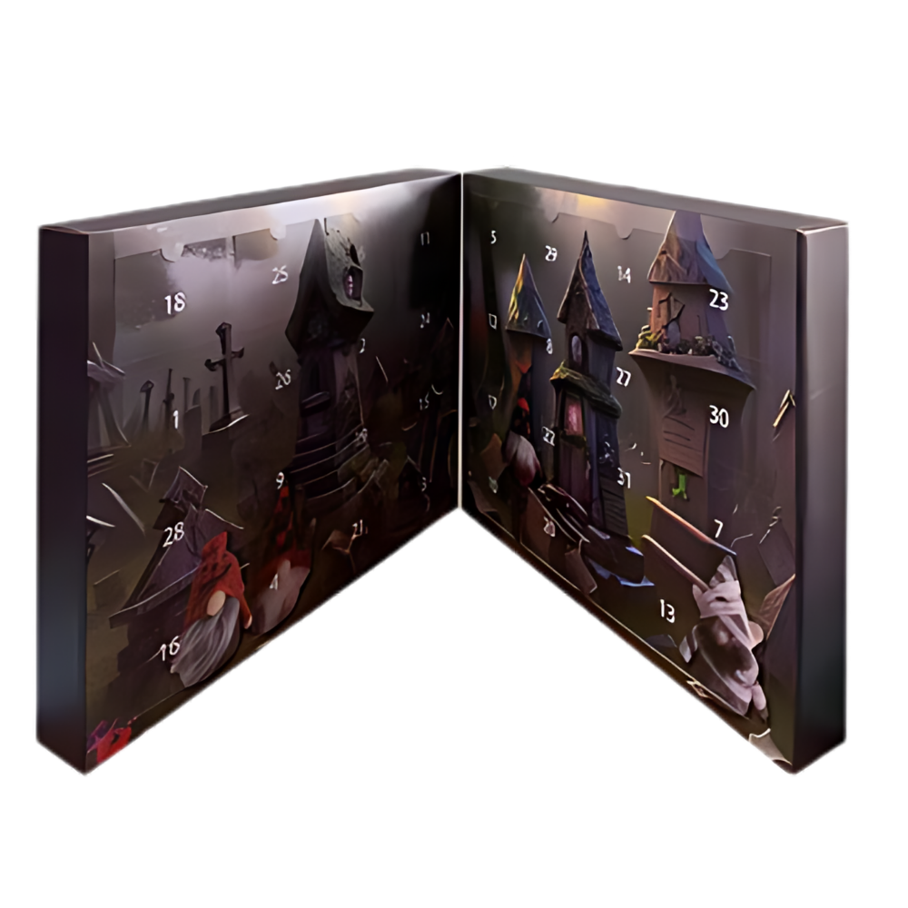 Calendário de conta regressiva de Halloween da Seyurigaoka, decoração sazonal para celebrar o Halloween em casa.