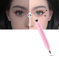Eyeliner duplo com tampas de motivos florais, produto de cosméticos da marca Shangqer, com design elegante e funcional.