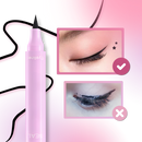 Eyeliner double com tampões de motivos da Shangqer, cosméticos para delinear olhos com design de flores.