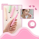 Eyeliner duplo com flores e tampões de motivos da Shangqer, perfeito para criar looks elegantes e detalhados.