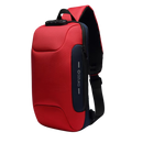 Bolsa tiracolo antivól com zíper na cor preta, feita por Shapeueng, ideal para segurança e praticidade em viagens.