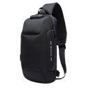 Bolsa de ombro antivólio da Shapeueng, preta, feita em material resistente, ideal para viagens e uso diário.