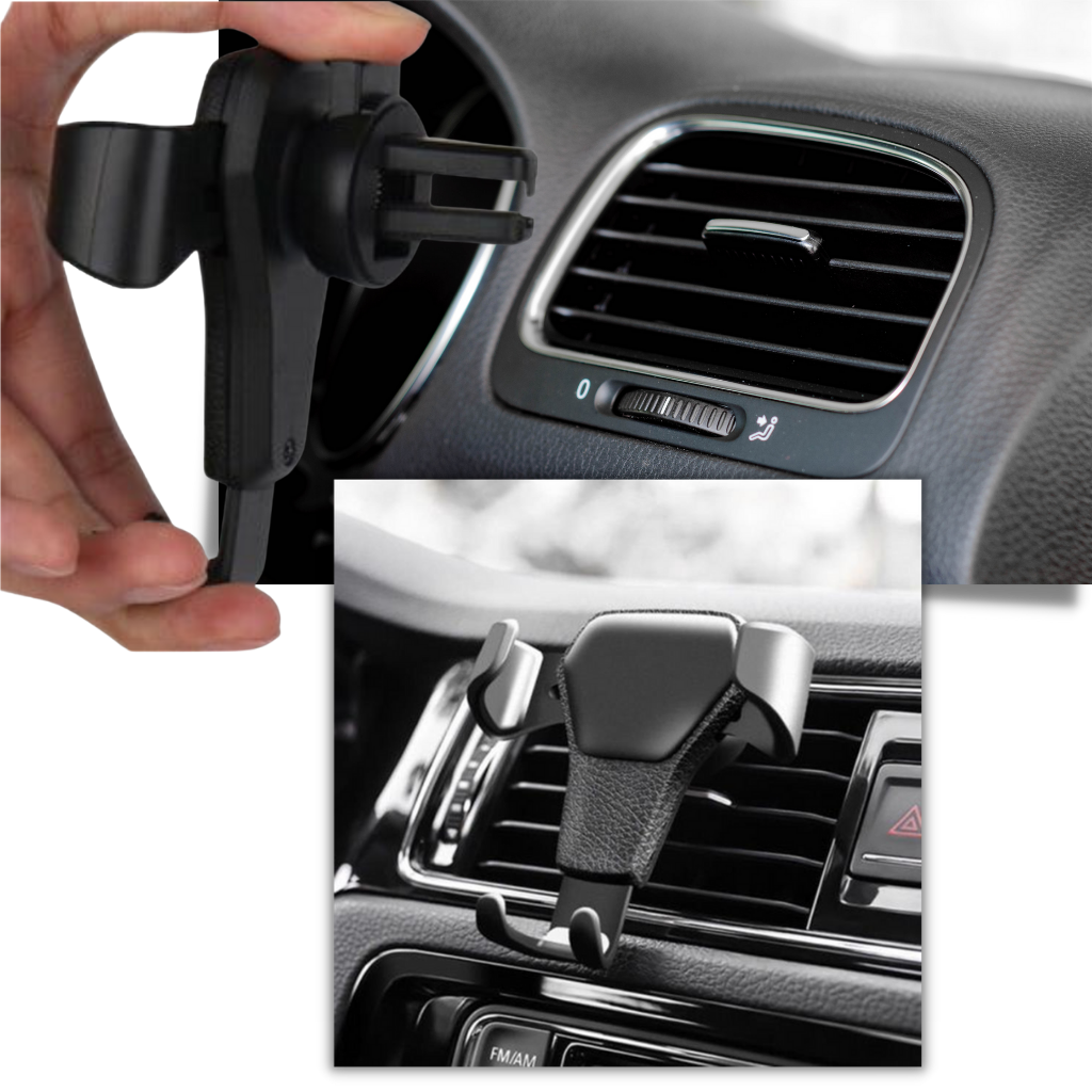 Suporte de telefone Shapeueng para uma mão, suporte de telefonia preto, ajustável e compacto para uso fácil e seguro.