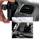 Suporte de telefone Shapeueng para uma mão, suporte de telefonia preto, ajustável e compacto para uso fácil e seguro.