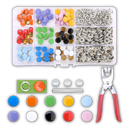 Conjunto de botões de pressão e pinça para artesanato criativo, marca Sharplace, ferramentas para projetos de artesanato e costura.