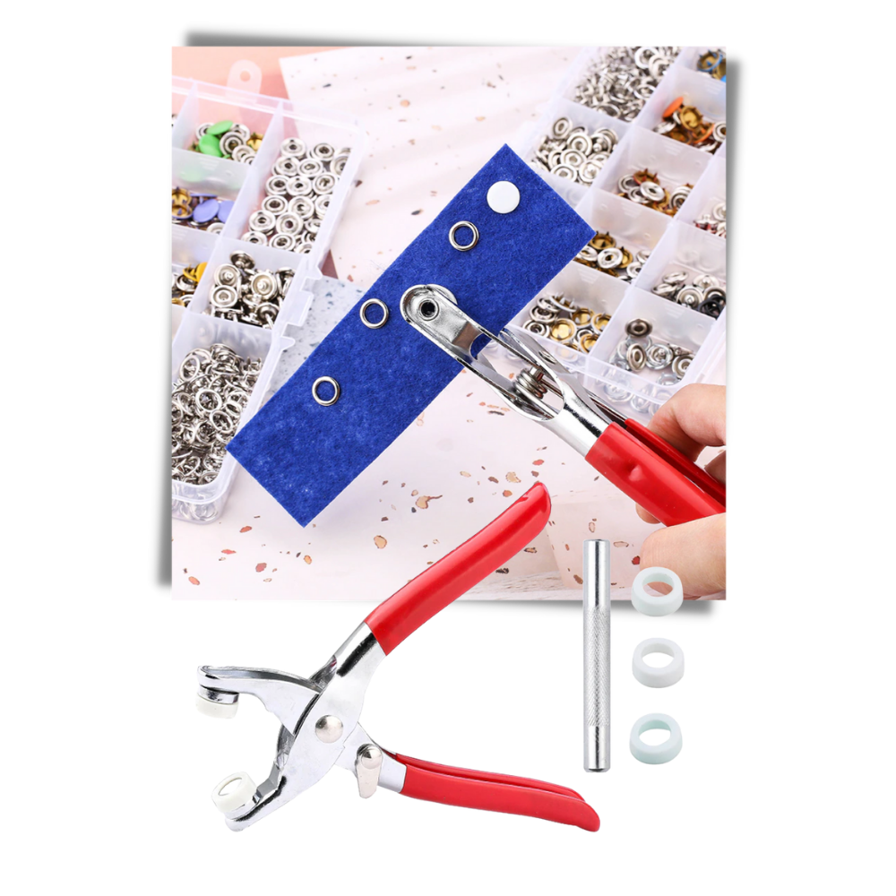 Pacote de botões de pressão para artesanato com pinça, marca Sharplace, ferramenta para projetos de artesanato criativo.