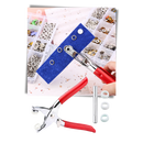 Pacote de botões de pressão para artesanato com pinça, marca Sharplace, ferramenta para projetos de artesanato criativo.