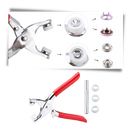Pack de boutons de pression com pinça para artesanato, produto de lazer criativo da marca Sharplace, mostrado na imagem.
