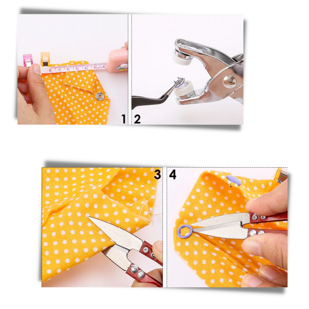 Conjunto de botões de pressão com pinça para artesanato e projetos de artes criativas, marca Sharplace, para DIY.