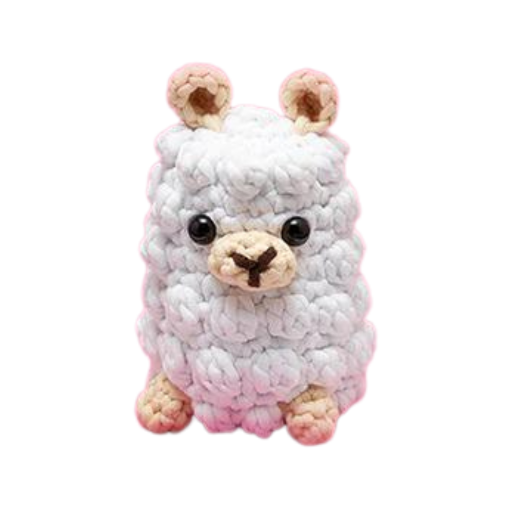 Kit de crochê criativo de animais para iniciantes da Sharplace, incluindo fios e agulhas, com modelo de pinguim visível na imagem.