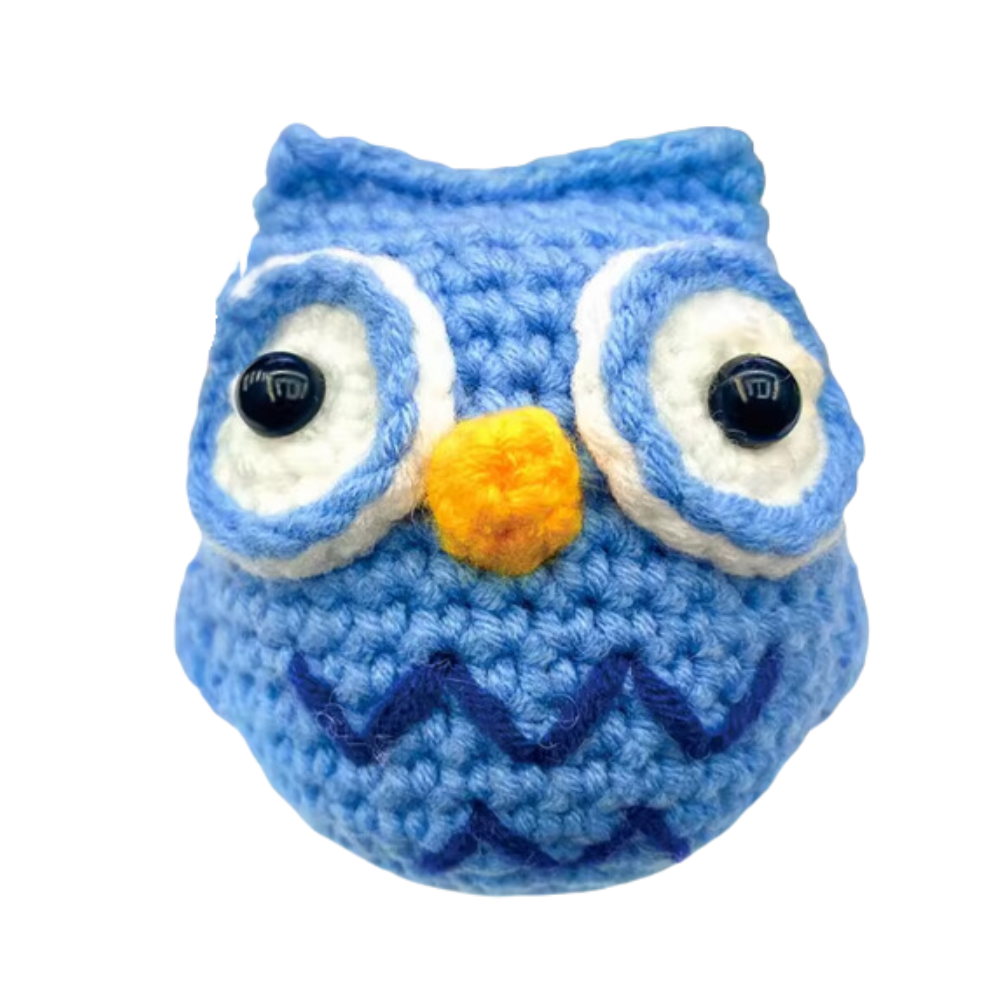 Kit de crochê criativo com tema de animais para iniciantes da marca Sharplace, incluindo pelúcias de pinguim feitas à mão.