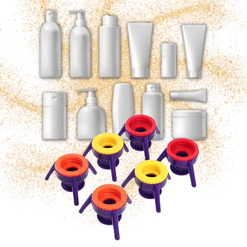 Conjunto de 6 suportes de gargalo para garrafas, acessórios de bar da marca Shengen, para manter bebidas fechadas.