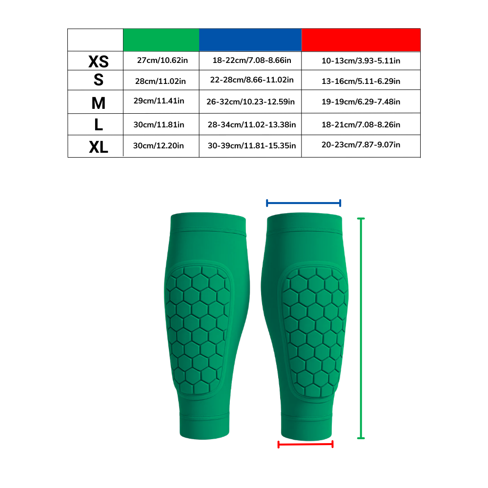 Órthese de compressão para canela de futebol da marca Popvcly, protegendo e apoiando a região da tíbia.