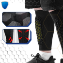 Manchon de compressão para tibia de futebol da marca Popvcly, proteção e suporte para a região da canela.