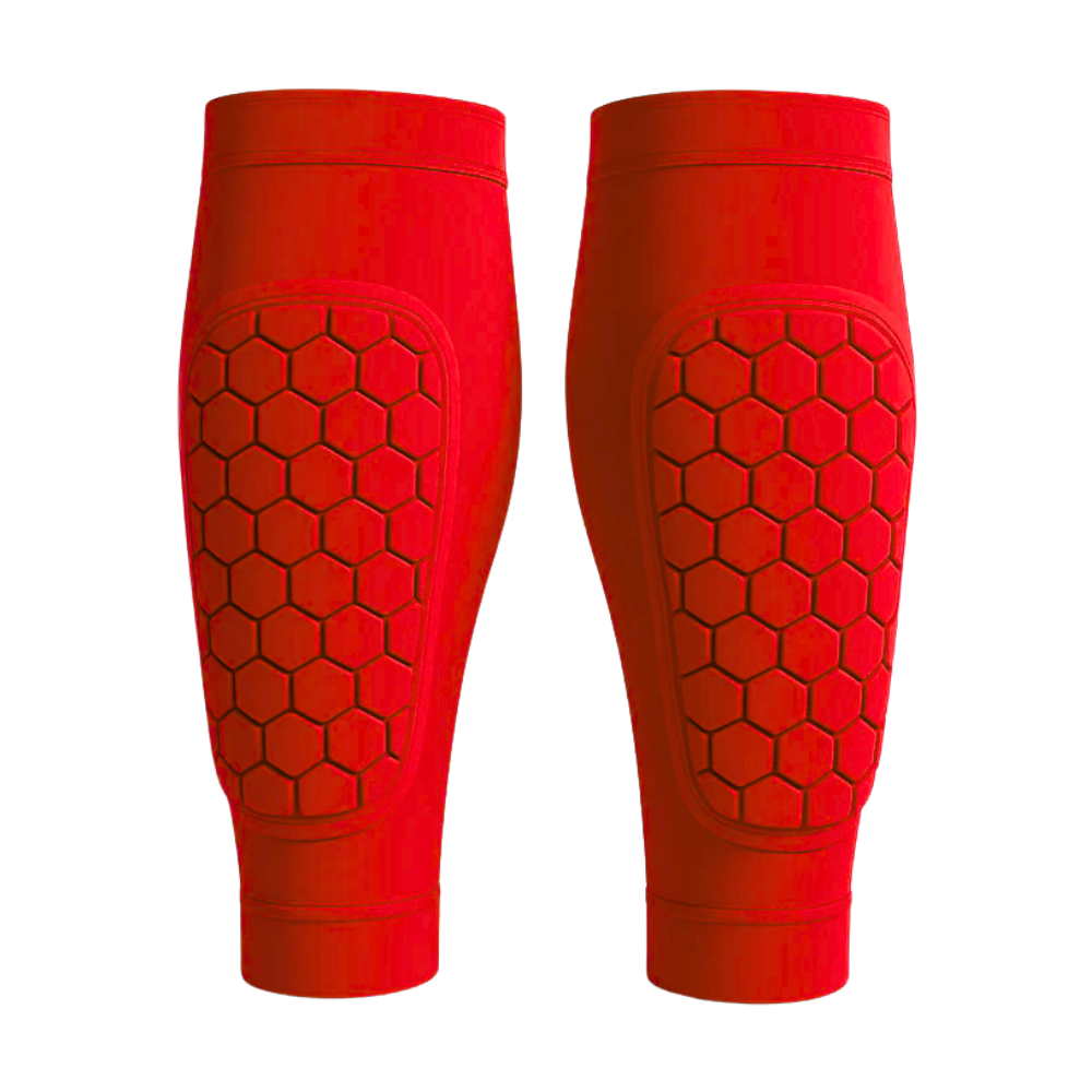 Manchon de compressão para tíbia da marca Popvcly, proteção esportiva para futebol, disponível em várias cores e tamanhos.