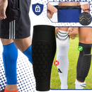 Manchon de compressão para tíbia da marca Popvcly, proteção esportiva para futebol, ajustada e confortável para o tornozelo.