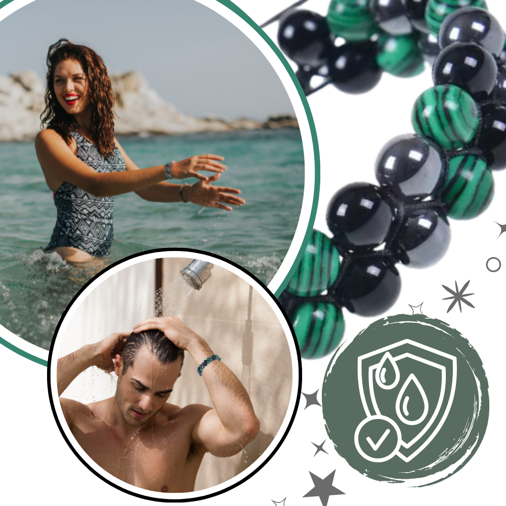 Pulseira de proteção à prova d'água ShiNaiOu Keji com acabamento azul escuro, resistente e ideal para uso diário.