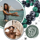 Pulseira de proteção à prova d'água ShiNaiOu Keji com acabamento azul escuro, resistente e ideal para uso diário.