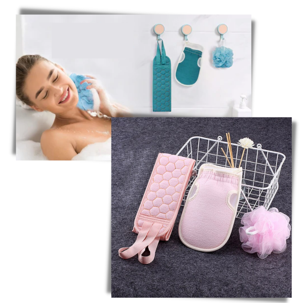 Conjunto de cosméticos Shineking Splish Splash em tons amarelos, produtos de banho com embalagens coloridas e modernas.