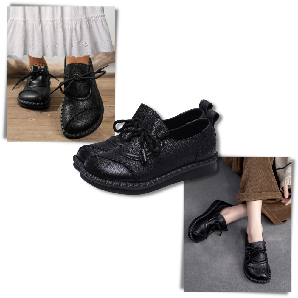 Mocassins plataforma absorventes de choque da marca Jisuan, com design moderno e solado confortável para uso diário.
