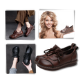 Mocassins plataforma absorventes de choque da marca Jisuan, sapatos confortáveis com sola elevada e design elegante.