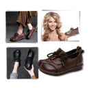 Mocassins plataforma absorventes de choque da marca Jisuan, sapatos confortáveis com sola elevada e design elegante.
