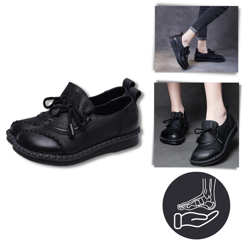 Mocassins plataforma Jisuan com solado absorvente de impacto, calçado confortável e moderno para uso diário.