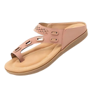 Sandálias ortopédicas angmile com absorção de choque, sapatos femininos confortáveis e com solado antiderrapante em tom rosa.