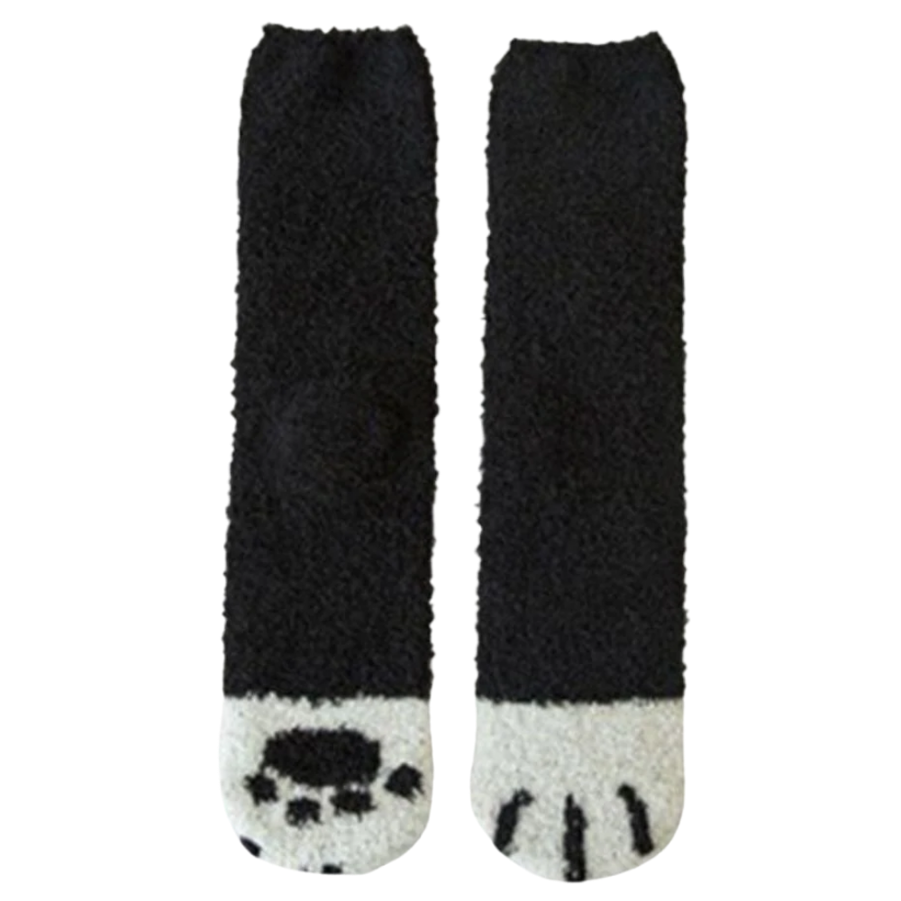 Chaussettes de hiver en pattes de chat Sihua à rayures, chaussettes confortables pour l'hiver, en sous-vêtements et chaussettes.