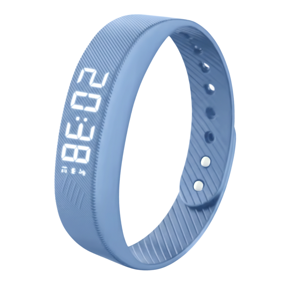 Pulseira de relógio silenciosa da Arlohe com alarme de despertar discreto e luz azul, ideal para uso confortável no pulso.