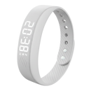 Relógio de pulso silencioso da marca Arlohe com despertador, pulseira branca e design discreto para acordar de forma suave.