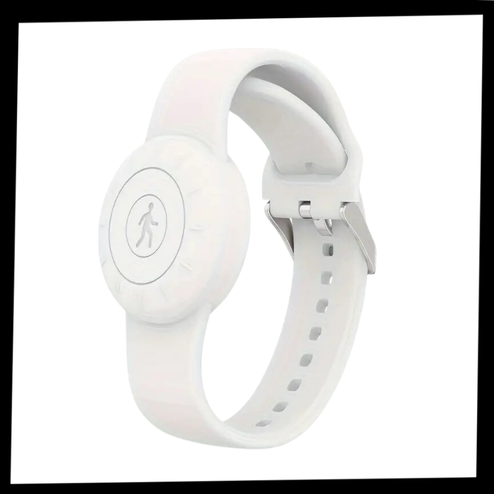 Pulseira de silicone para AirTag da Universal, com espaço para colocar o dispositivo, ideal para acompanhamento e segurança.