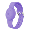 Pulseira de silicone para AirTag da Universal, em roxo, com design confortável e ajustável para rastreamento seguro.