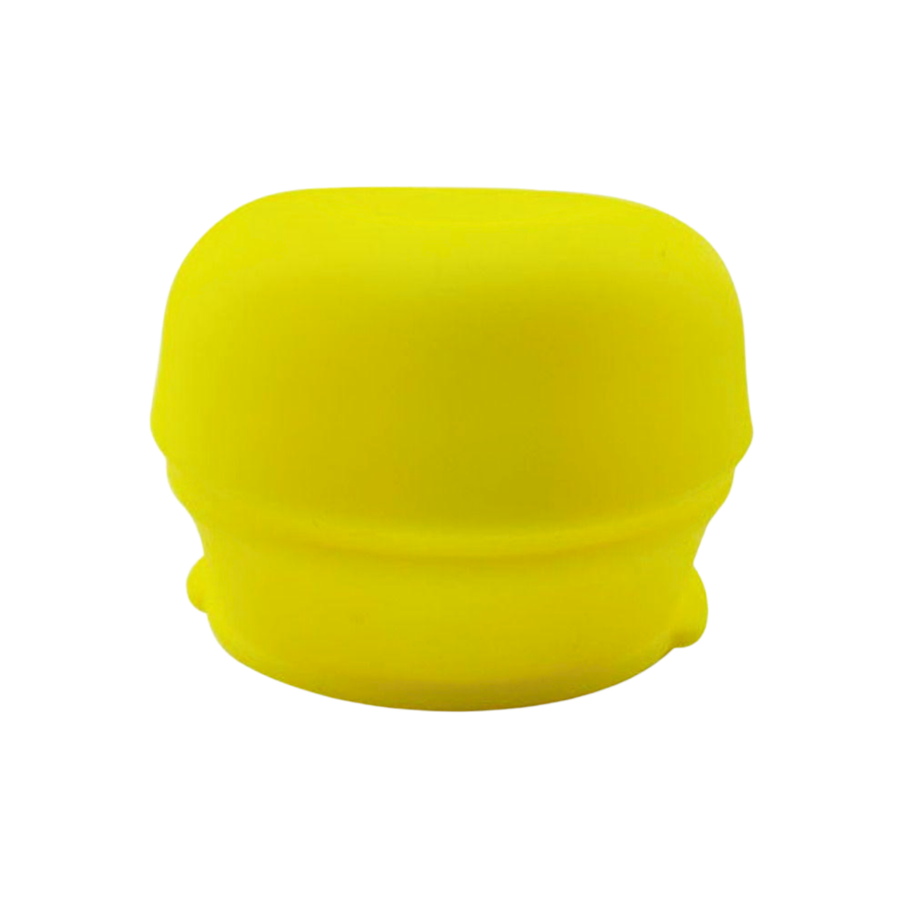 Tampa de silicone amarela antidespejo para copos, acessório de bar Homyl, resistente a vazamentos e fácil de usar.