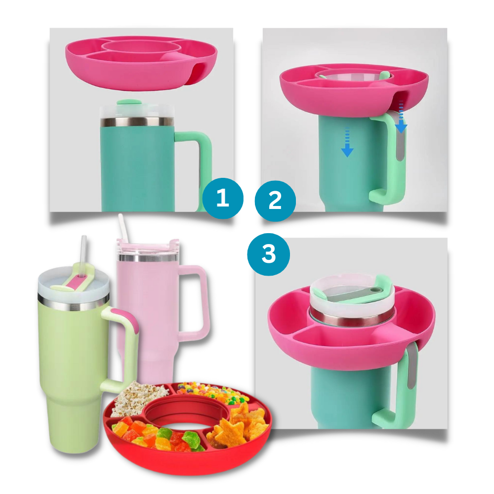 Anel de silicone para colação em canecas Stanley, acessório de utensílios de cozinha da marca Smachin, usado em canecas térmicas.