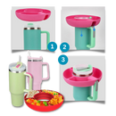 Anel de silicone para colação em canecas Stanley, acessório de utensílios de cozinha da marca Smachin, usado em canecas térmicas.