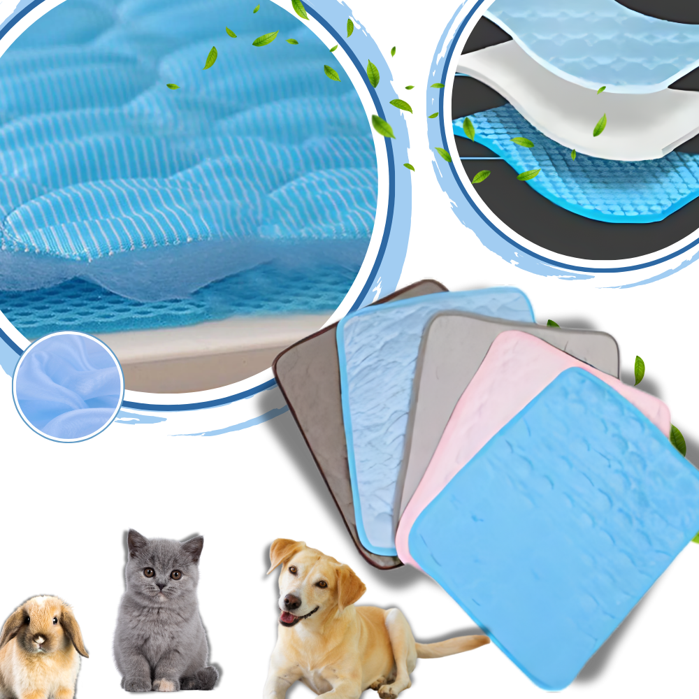 Tapete refrescante de seda para cães, acessório Follure, confortável e gelado, ideal para manter o pet fresco.