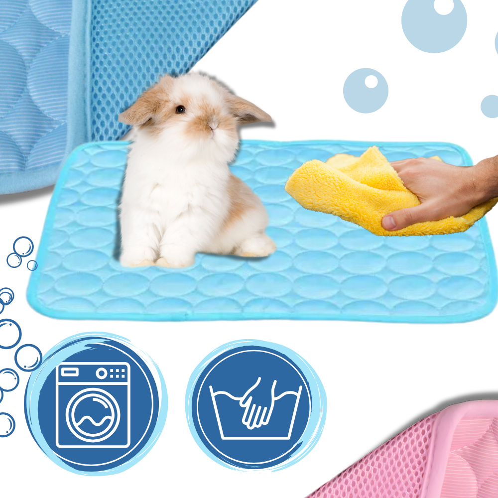 Almofada refrescante de seda para cães da marca Follure, acessório para manter o pet confortável e fresco.