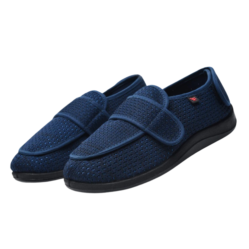 Chaussures orthopédicas ajustáveis Silvert's para pés diabéticos, modelo preto, tamanho EU 35, com design confortável e seguro