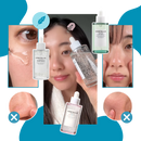 Sérum à la Centella Skin1004 en flacons-ampoules, cosmétique pour soin du visage, avec texture fraîche et hydratante.