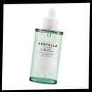 Série de sérums à la Centella de Skin1004 en flacons-ampoules pour soin de la peau, dans un emballage transparent.
