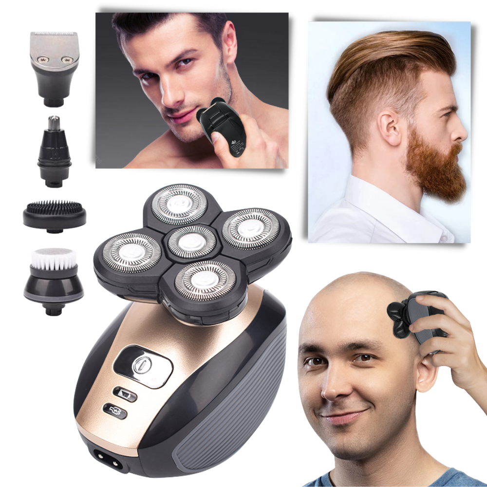 Rasoir elétrico portátil Skull-Shaver para rasagem e cuidados pessoais, com design compacto e lâminas de precisão.