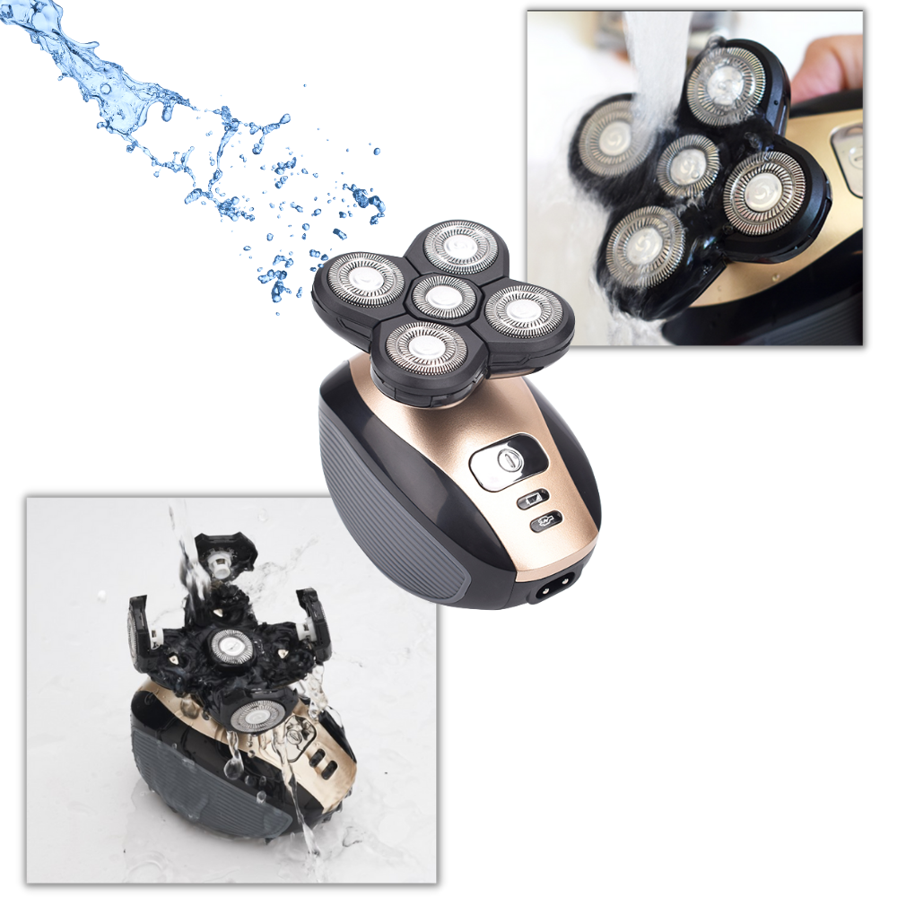 Rasoir elétrico portátil Skull-Shaver para rasagem e cuidados pessoais, com design compacto e lâminas de precisão.