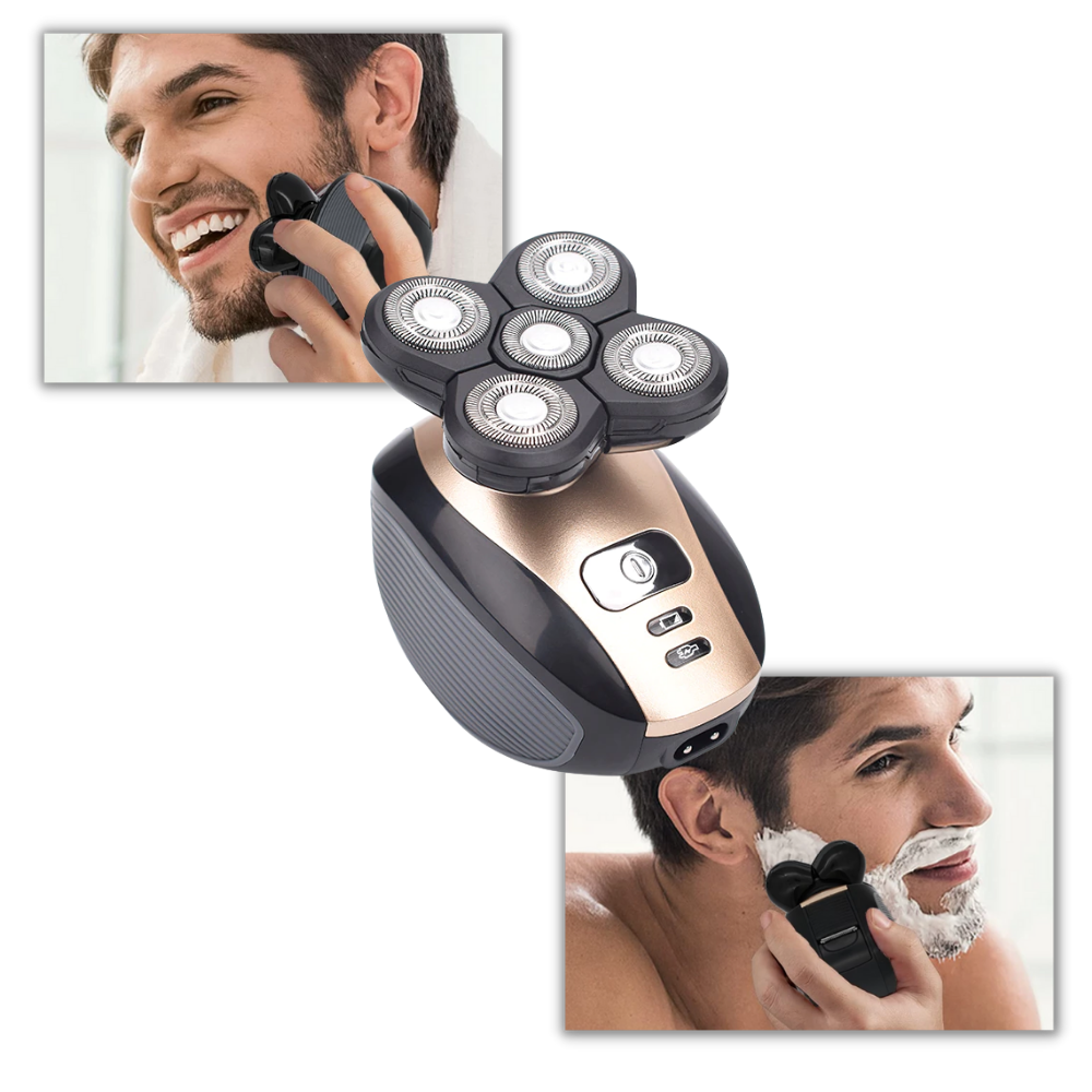 Rasoir elétrico portátil Skull-Shaver para rasagem e cuidados pessoais, com design compacto e lâminas afiadas.