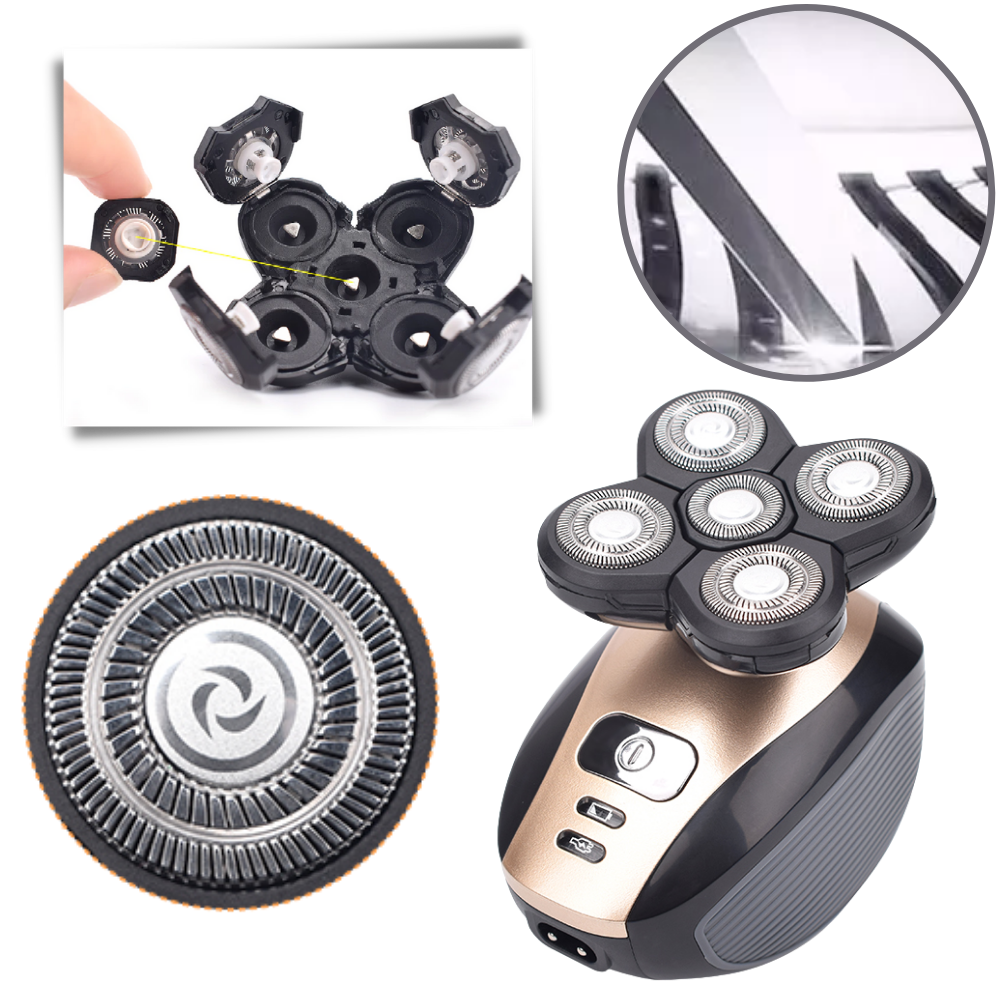 Rasoir elétrico portátil Skull-Shaver para rasagem e cuidados pessoais, com design compacto e lâmina de alta precisão.