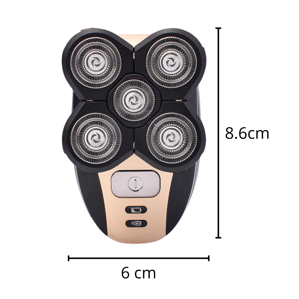 Rasoir elétrico portátil Skull-Shaver para rasagem e cuidados pessoais, com cabeça de corte e design compacto.