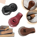 Marcador de página magnético em couro personalizado da Menrkoo, com acabamento elegante e design funcional para livros.